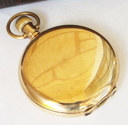 fig 1. Antique 1920s Swiss full hunter pocket watch.