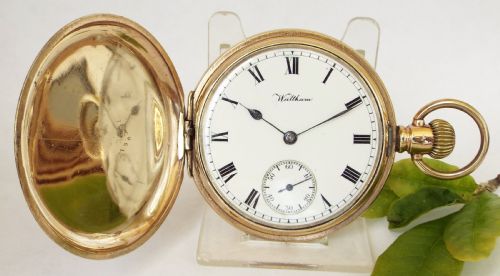 Antique 1912 Waltham Traveler Full Hunter Pocket Watch.