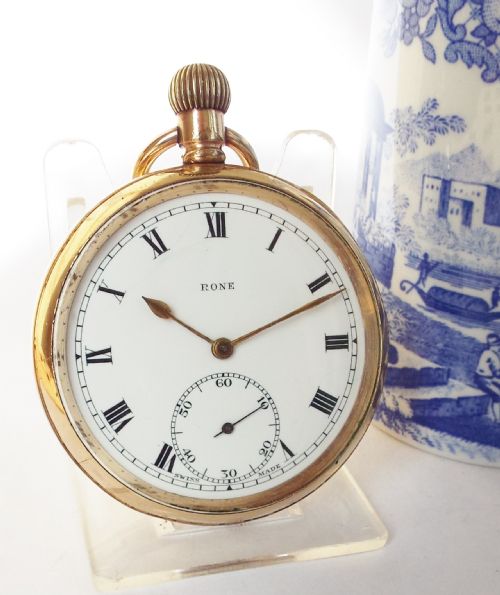 A 1930s Rone Stem Winding Pocket Watch.