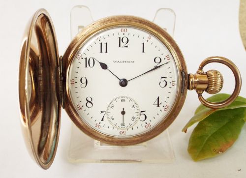Vintage 1928 Waltham Traveler Full Hunter Pocket Watch.