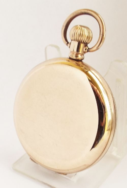 fig 1. Vintage 1928 Waltham Traveler full hunter pocket watch.