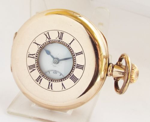 A Vintage 1920s Swiss Half Hunter Pocket Watch.