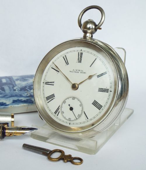Antique Silver Waltham Sterling Pocket Watch, 1897