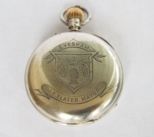 fig 1. Antique English silver pocket watch, Boer War