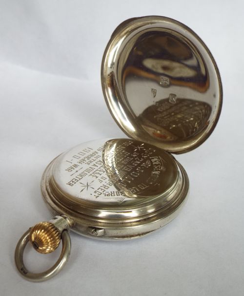 fig 2. Antique English silver pocket watch, Boer War