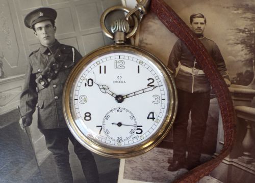 fig 1. Omega military pocket watch, 1940s