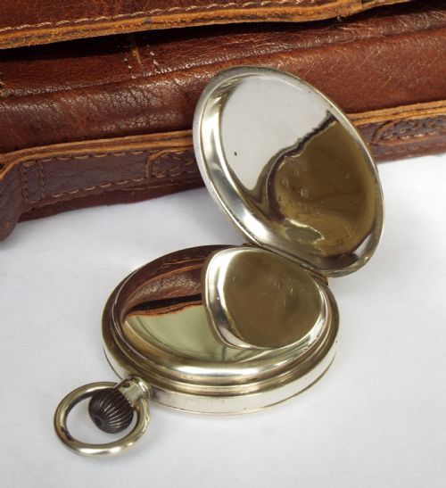 fig 1. Antique silver Longines full hunter pocket watch