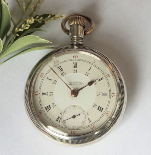fig 1. Antique silver Waltham P S Bartlett pocket watch