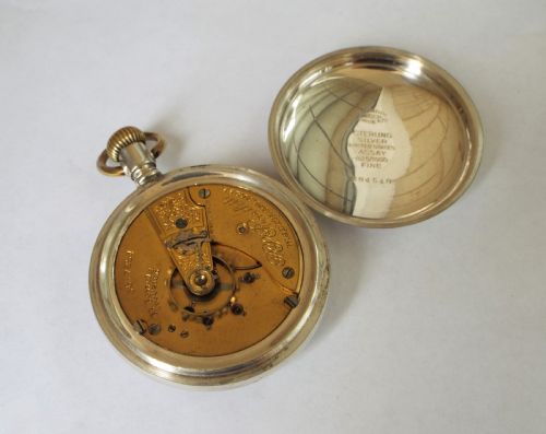 fig 2. Antique silver Waltham P S Bartlett pocket watch