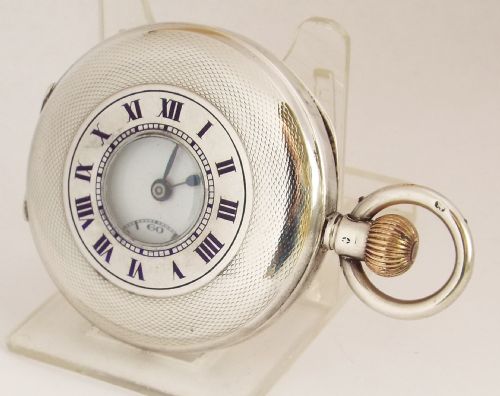 Antique 1919 Silver Half Hunter Record Pocket Watch.