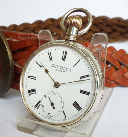 Antique Silver Pocket Watch, Torquay