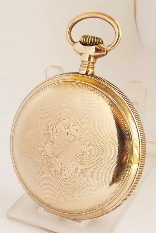 fig 1. Large antique 1908 Waltham pocket watch.