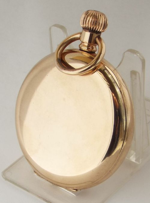 fig 1. Antique 1903 Waltham full hunter pocket watch.