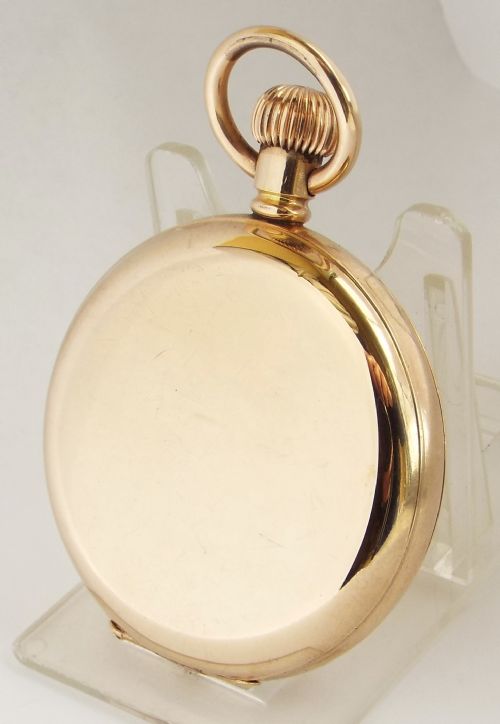 fig 2. Antique 1903 Waltham full hunter pocket watch.