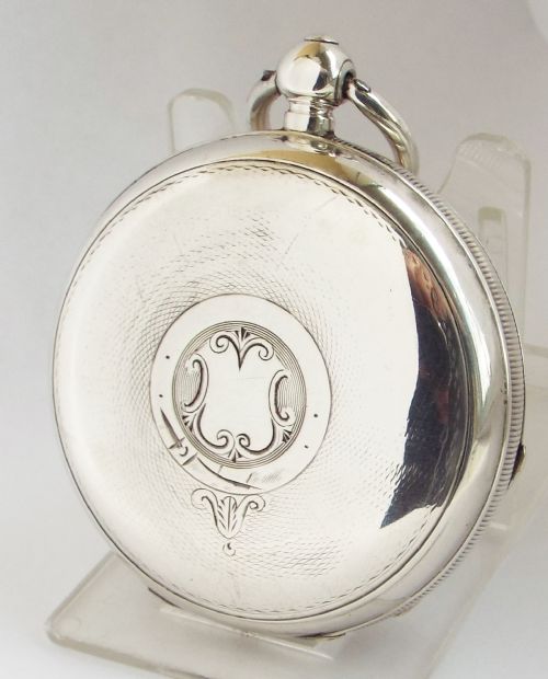 fig 1. Antique silver pocket watch retailed by A Smith & Son Croydon.