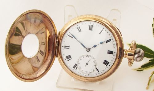 fig 1. A vintage 1920s Tavannes half hunter pocket watch.