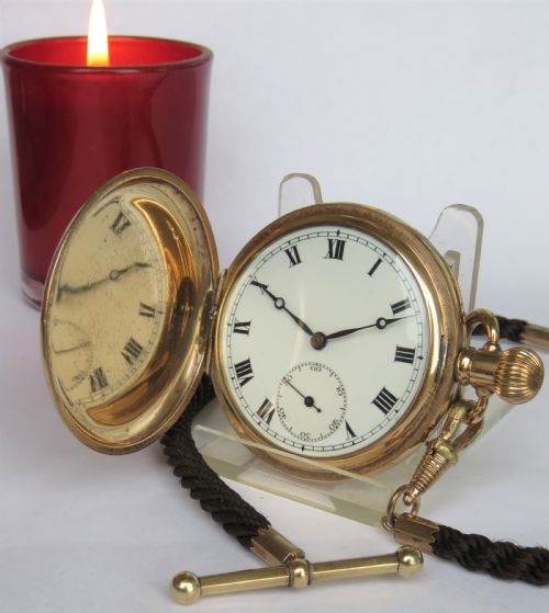 Swiss Full Hunter Pocket Watch & Horse Hair Albert
