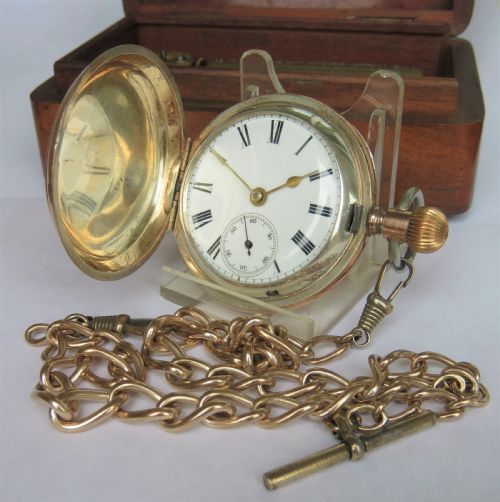 Antique Full Hunter Pocket Watch, Louis Frechelin
