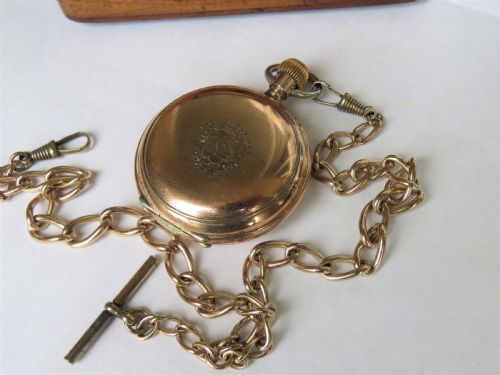 fig 1. Antique full hunter pocket watch, Louis Frechelin
