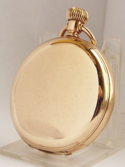 fig 1. Antique 1911 Waltham Traveler full hunter pocket watch.