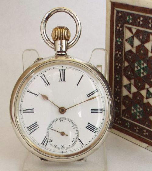 Antique 1920s Silver Omnium Pocket Watch.