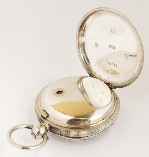 fig 2. Antique silver H Samuel Climax Trip Action pocket watch.