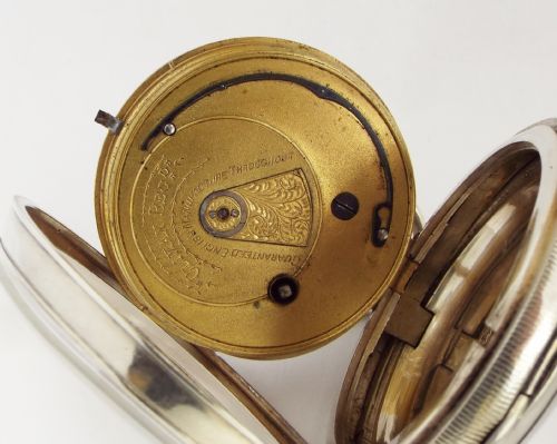 fig 3. Antique silver H Samuel Climax Trip Action pocket watch.
