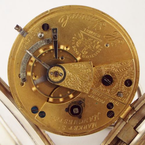 fig 4. Antique silver H Samuel Climax Trip Action pocket watch.