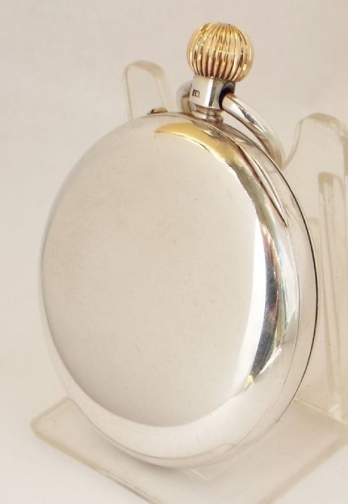 fig 2. Antique silver Coventry Rotherhams half hunter pocket watch.