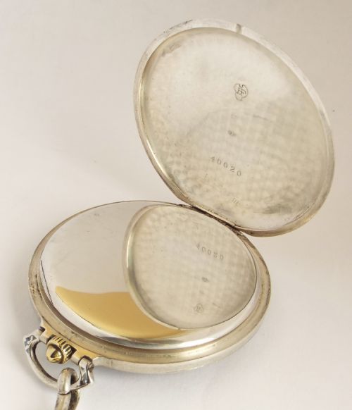 fig 2. A vintage 1930s Silver pocket watch & chain.