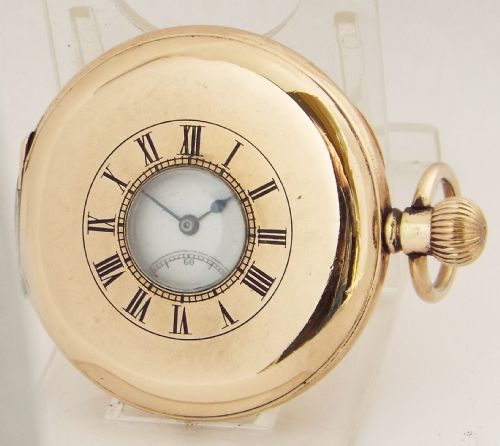 Antique 1903 Waltham Half Hunter Pocket Watch.