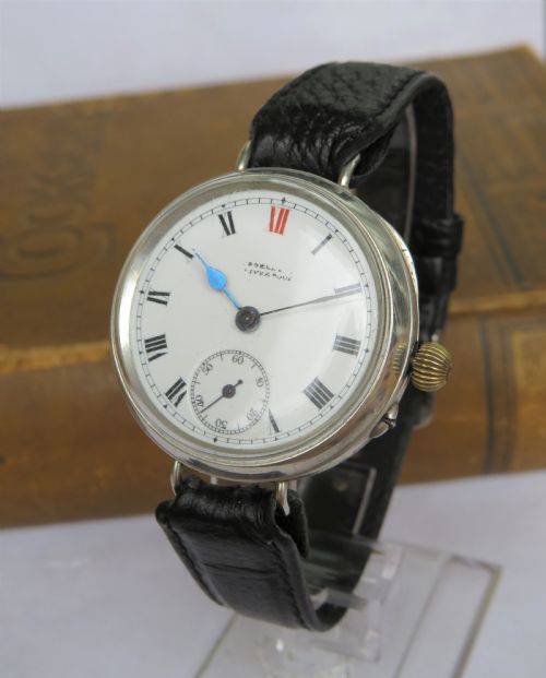 fig 1. Gents 1916 silver wristwatch, Thomas Russell