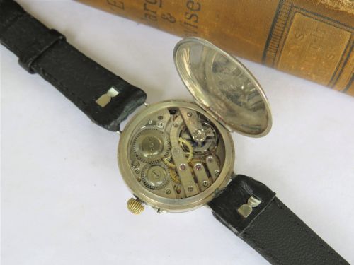 fig 2. Gents 1916 silver wristwatch, Thomas Russell