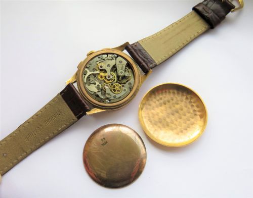 fig 2. Gents 18ct gold Chronographe Suisse wristwatch