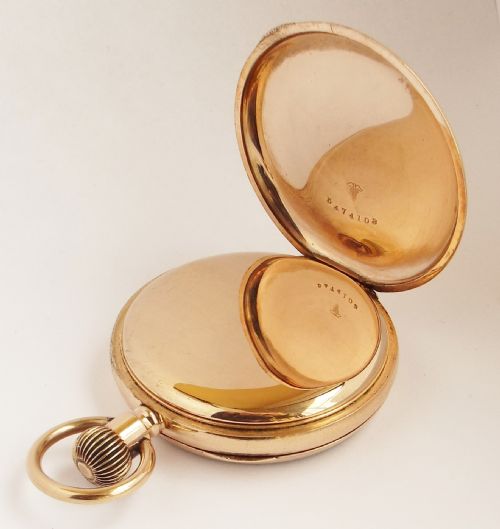 fig 2. Antique Waltham stem winding pocket watch.