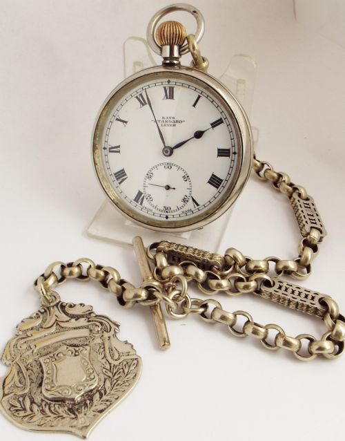 A Vintage 1920s Kays Standard Lever Pocket Watch & Chain.