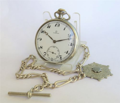 1930s Omega Pocket Watch and Chain