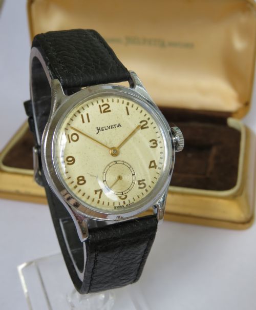 fig 1. Gents 1940s Helvetia wrist watch