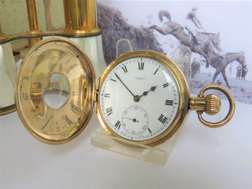 Antique Buren Half Hunter Pocket Watch, Dublin