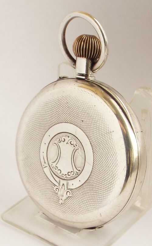 fig 1. Antique Swiss silver pocket watch.