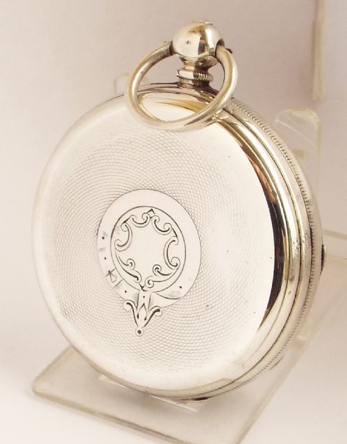 fig 1. Antique fusee silver pocket watch by G Heitzman Bloxwich.