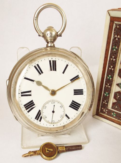 An Antique Silver Rotherham & Sons Pocket Watch.