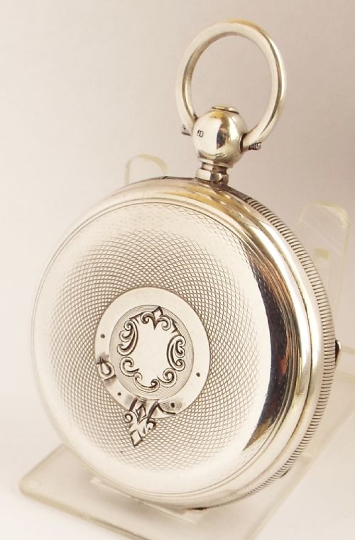 fig 1. An antique silver Rotherham & Sons pocket watch.