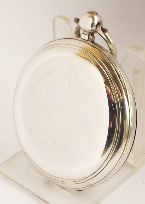 fig 2. Antique Thomas Russell silver full hunter pocket watch .