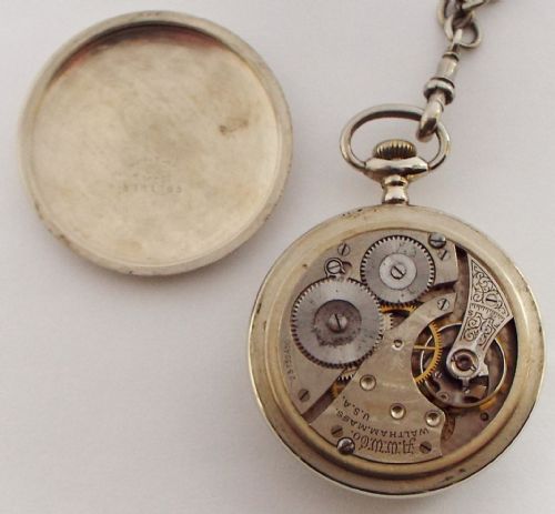 fig 2. A 1920s Waltham pocket watch & chain.