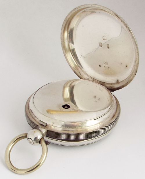 fig 2. An antique 1889 silver Waltham pocket watch, originally retailed by Fattorini & Sons Bradford.