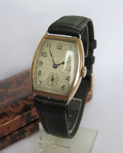 9ct Gold Gents Record Wrist Watch, 1937
