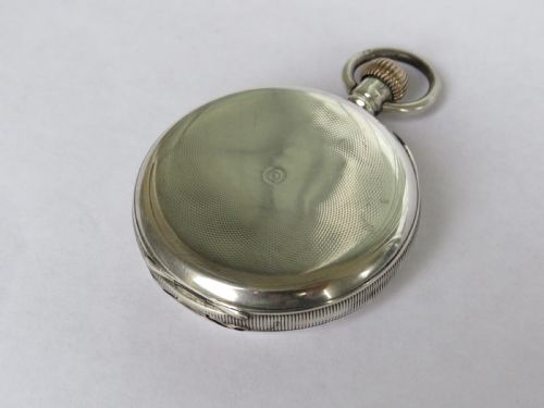 fig 2. 1914 Waltham Bond St silver hunter pocket watch