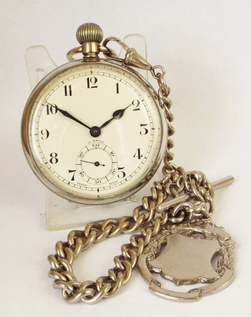 1930s Swiss Pocket Watch and Chain.