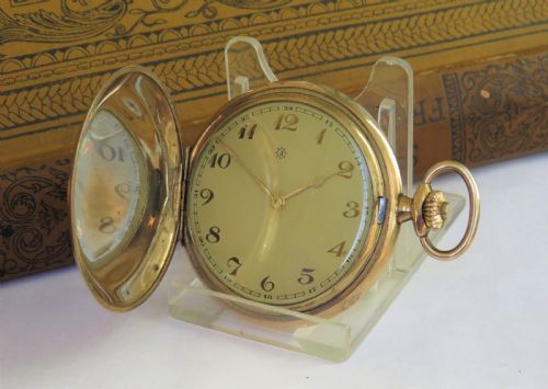 1930s Junghans Art Deco Full Hunter Pocket Watch